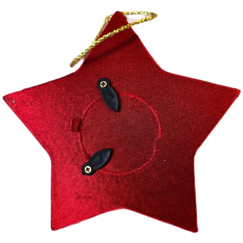 VTG Kirkland's Set of 3‎ Beaded Christmas Star Ornament Frames Gold Red Green